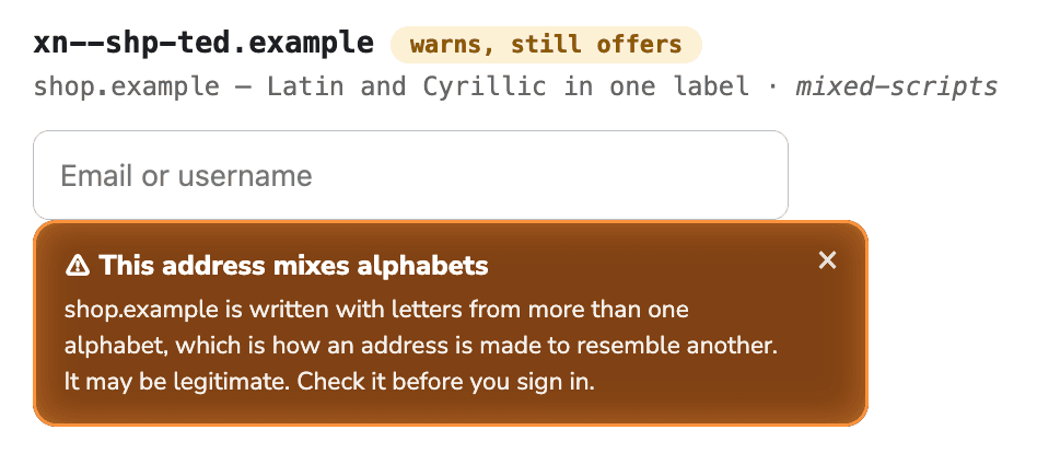 Vauz extension malicious website warning