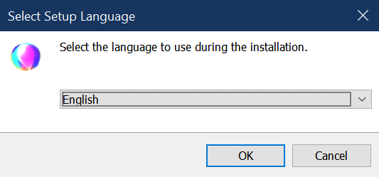 Setup language selection