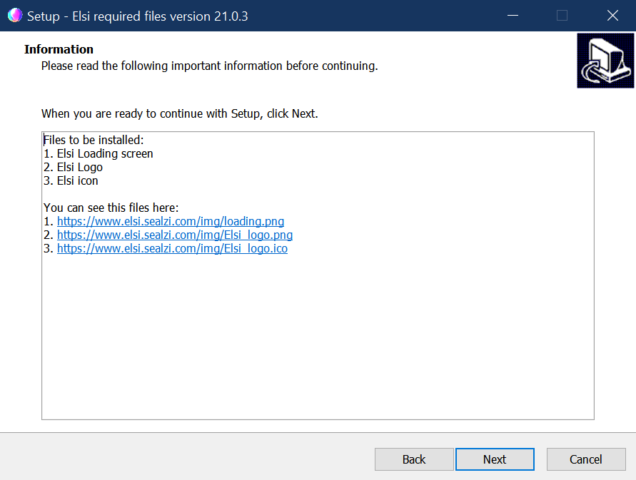 Installer steps