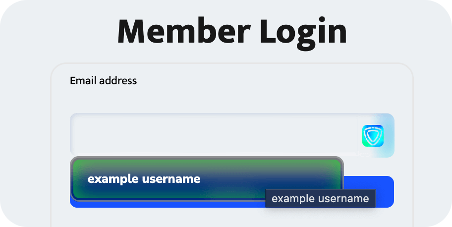 example of Vauz Autofill credentials list