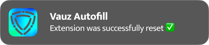 Proceed button and confirmation notification
