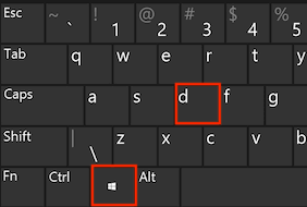 How to hide all windows using Win + D